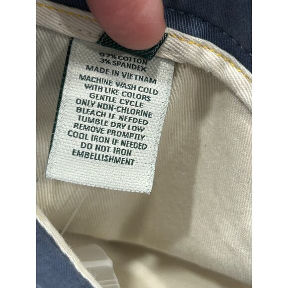 Duck Head Mens Lake Blue Stretch Flat Front Wide Leg Chino Pants Size 42/32 - Picture 7 of 10